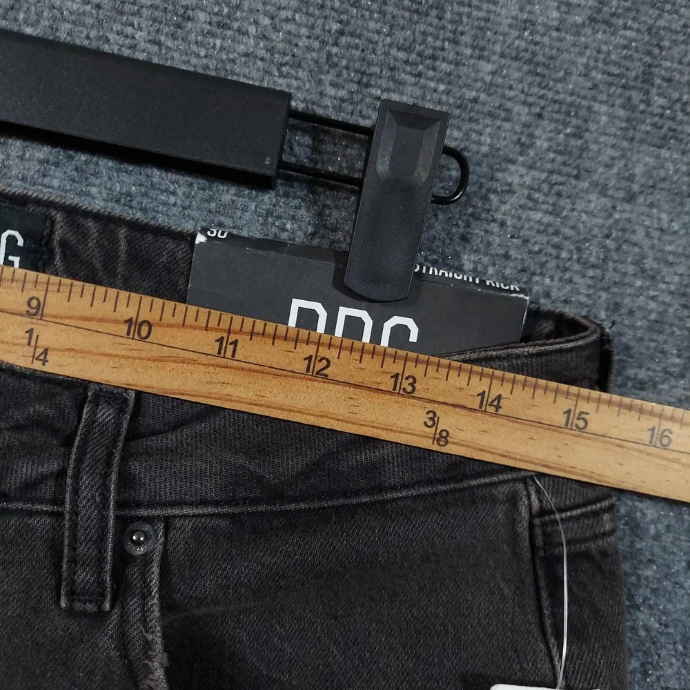 BDG Urban Outfitters Jeans Mens 30 Washed Black Gray Straight Kick Denim Stretch